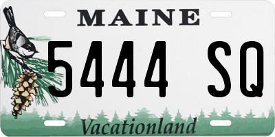 ME license plate 5444SQ