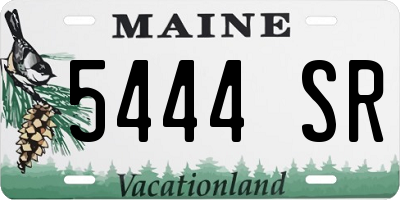 ME license plate 5444SR