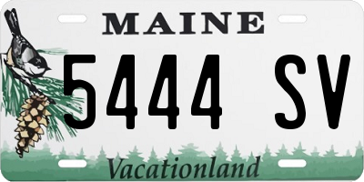 ME license plate 5444SV