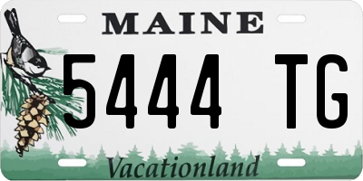 ME license plate 5444TG
