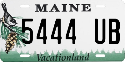 ME license plate 5444UB