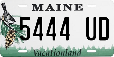 ME license plate 5444UD