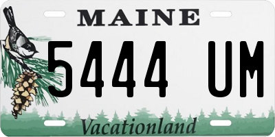 ME license plate 5444UM