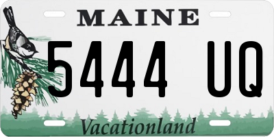 ME license plate 5444UQ