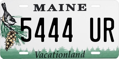 ME license plate 5444UR