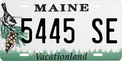 ME license plate 5445SE