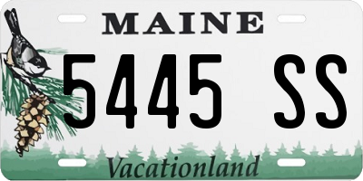 ME license plate 5445SS