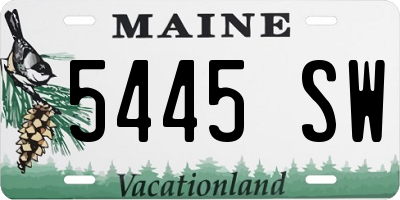 ME license plate 5445SW