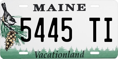 ME license plate 5445TI