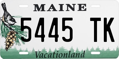 ME license plate 5445TK