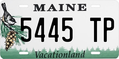 ME license plate 5445TP