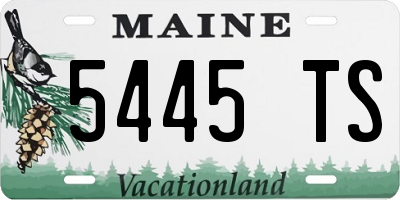 ME license plate 5445TS