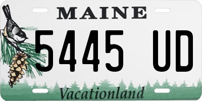 ME license plate 5445UD