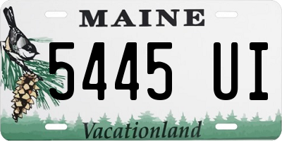ME license plate 5445UI