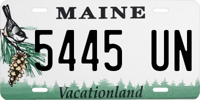 ME license plate 5445UN