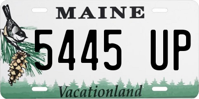ME license plate 5445UP