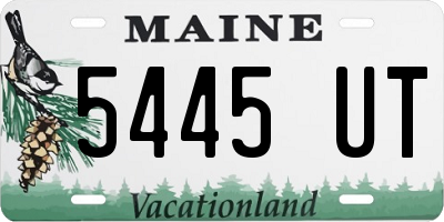 ME license plate 5445UT