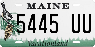 ME license plate 5445UU