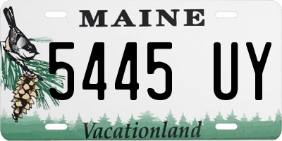 ME license plate 5445UY