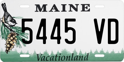 ME license plate 5445VD