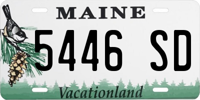 ME license plate 5446SD