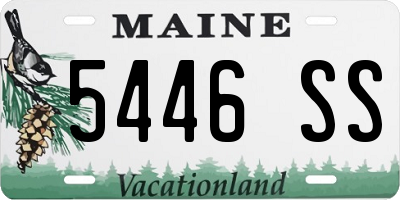 ME license plate 5446SS