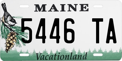 ME license plate 5446TA