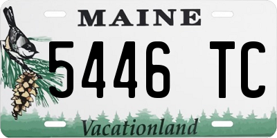 ME license plate 5446TC