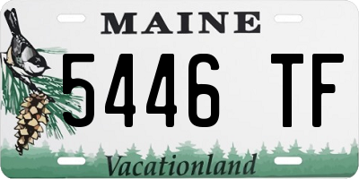 ME license plate 5446TF