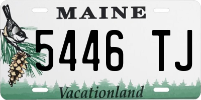 ME license plate 5446TJ