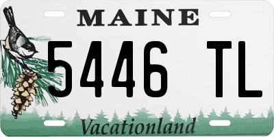 ME license plate 5446TL