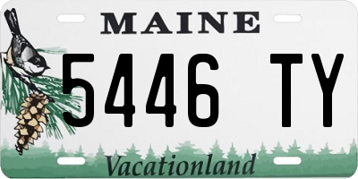 ME license plate 5446TY