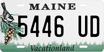ME license plate 5446UD