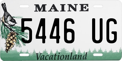 ME license plate 5446UG
