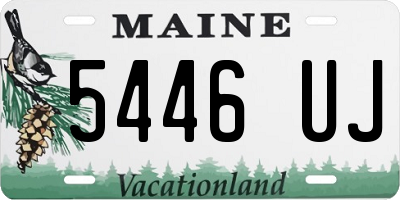 ME license plate 5446UJ