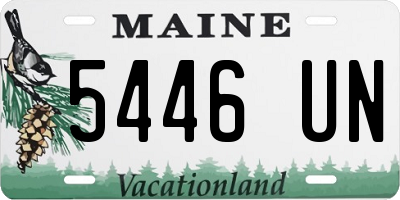 ME license plate 5446UN