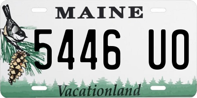 ME license plate 5446UO