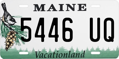 ME license plate 5446UQ