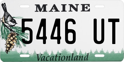 ME license plate 5446UT