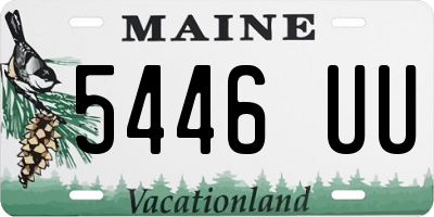 ME license plate 5446UU