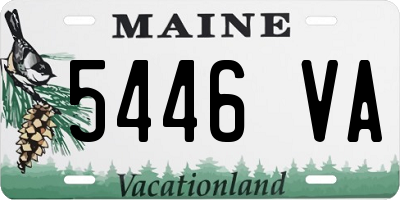 ME license plate 5446VA