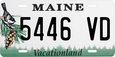 ME license plate 5446VD