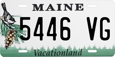 ME license plate 5446VG