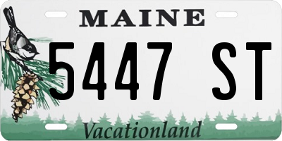 ME license plate 5447ST