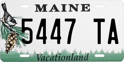 ME license plate 5447TA