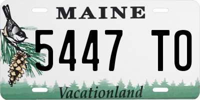 ME license plate 5447TO