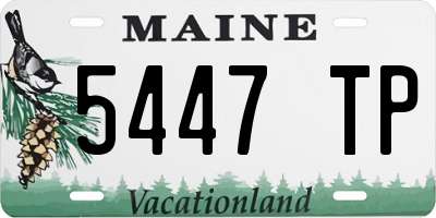 ME license plate 5447TP