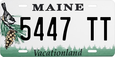 ME license plate 5447TT