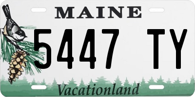 ME license plate 5447TY