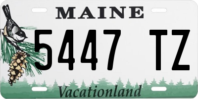 ME license plate 5447TZ